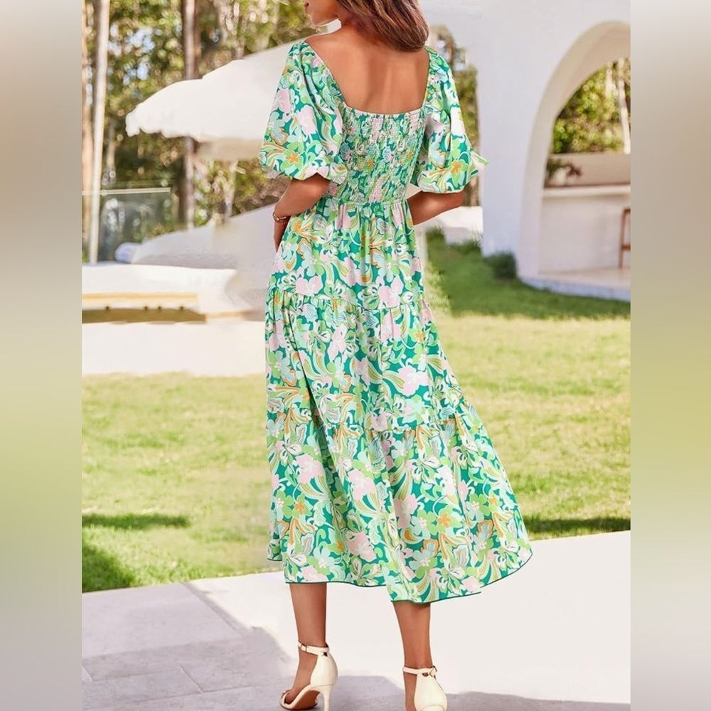 Women Boho Floral Summer Dress - Picture 5 of 7